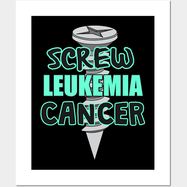 Leukemia and Cancer Sucks Gifts for Cancer Survivors Awareness Wall Art by TheOptimizedCreative